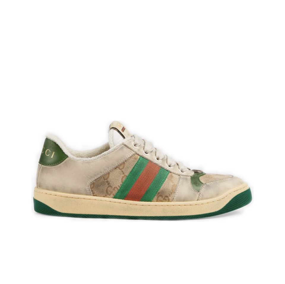 GUCCI Screener Collection Leather Sneakers Unisex