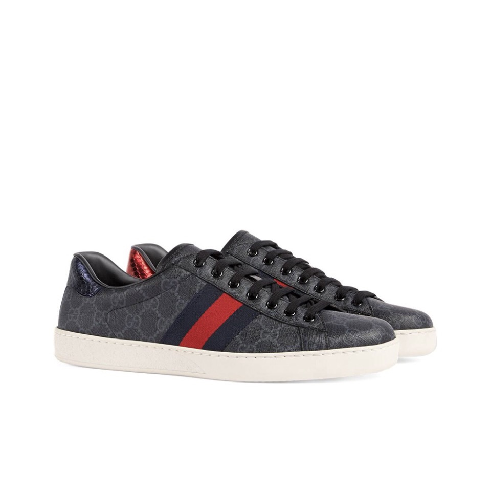 GUCCI Ace Collection Men's GG Supreme Canvas Sneakers