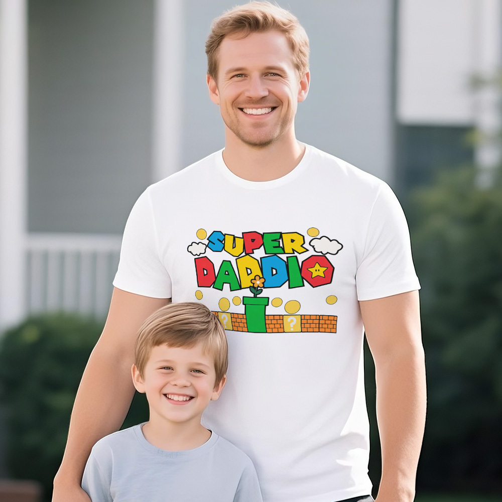 スーパーダディシャツ 父の日シャツ おもしろパパtシャツ 父の日ギフト -