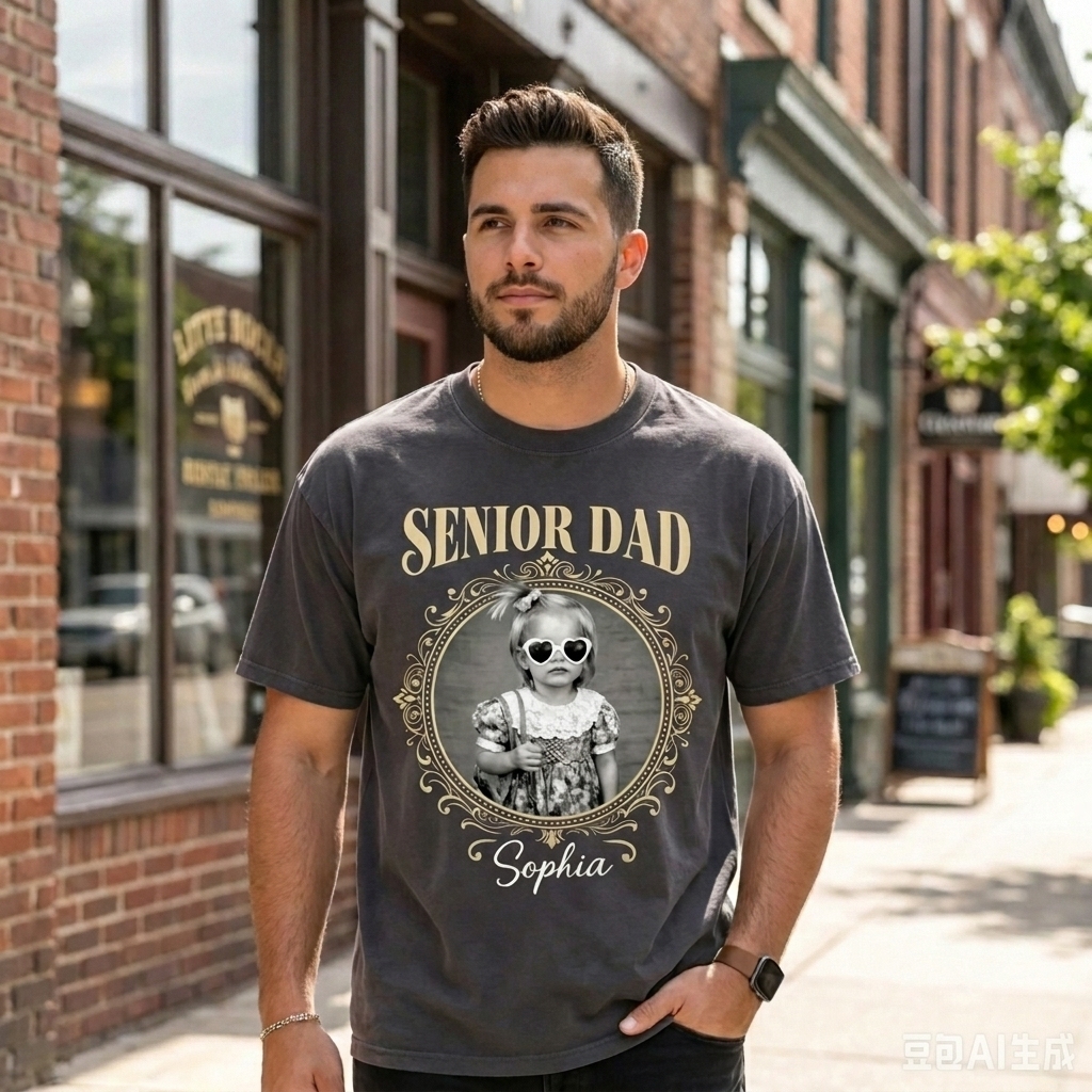 Custom Vintage Photo And Year Senior - Personalized Shirt Mother's Day Gift For Mom Father's Day Gift For DAD - MyFaceSocksAU