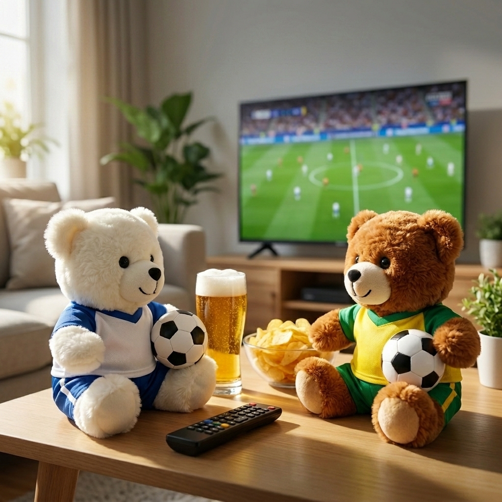 Personalized Football Bear Plush Doll Cute Soccer Team Teddy Bear Fan Souvenir Gift - MyFaceSocksAU