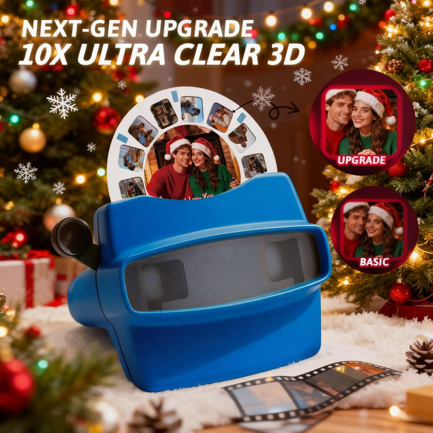 Custom 3D Viewfinder and Reel-Personalized Gifts Text and Photo Viewer with Your Own Photos