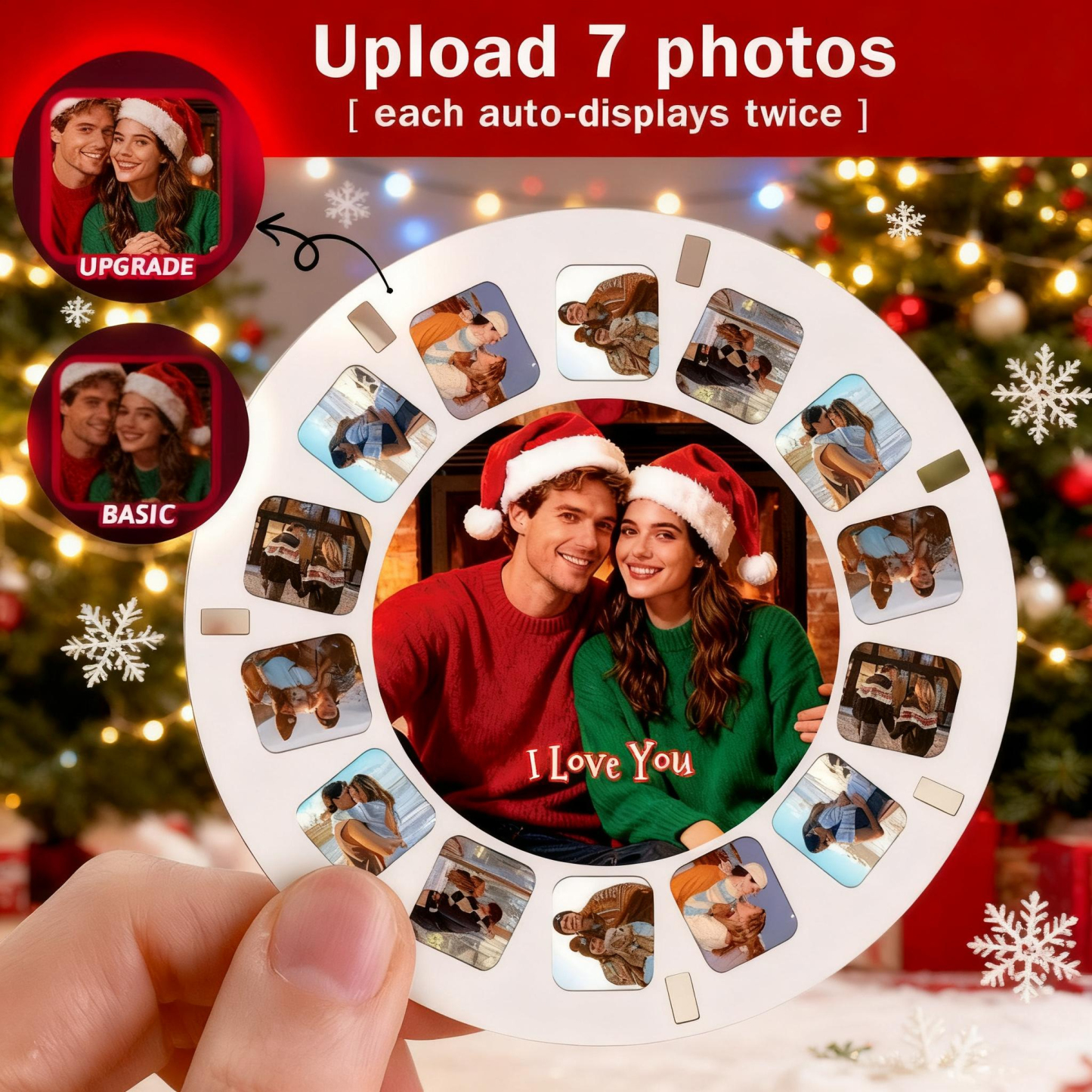 Custom 3D Viewfinder and Reel-Personalized Gifts Text and Photo Viewer with Your Own Photos