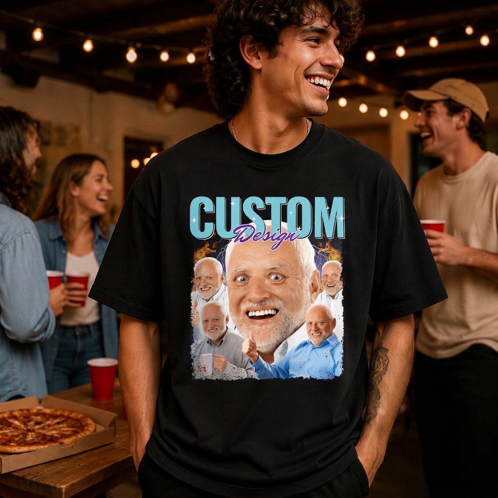 Custom Photo Bootleg Tee T-shirts Gifts for Her Personalized Vintage-Style Tee