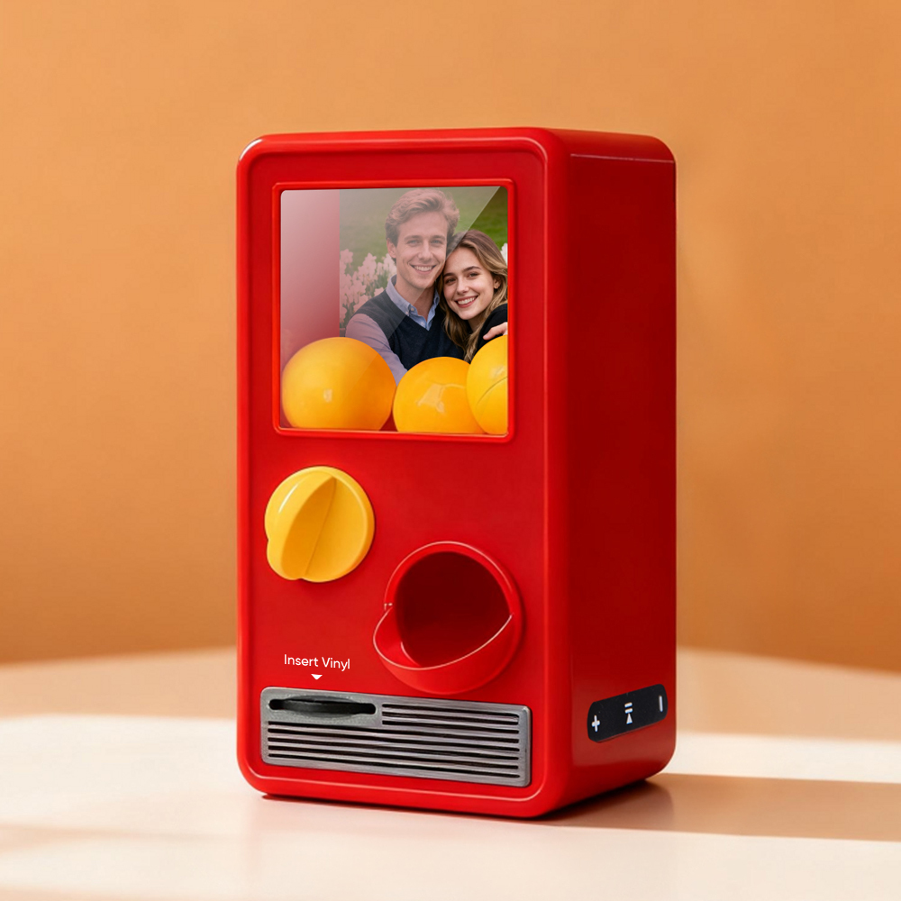 Personalized Music and Photo Music Gachapon Machine Custom Song Mini Record Box Retro Anniversary Gift - MyFaceSocksAU
