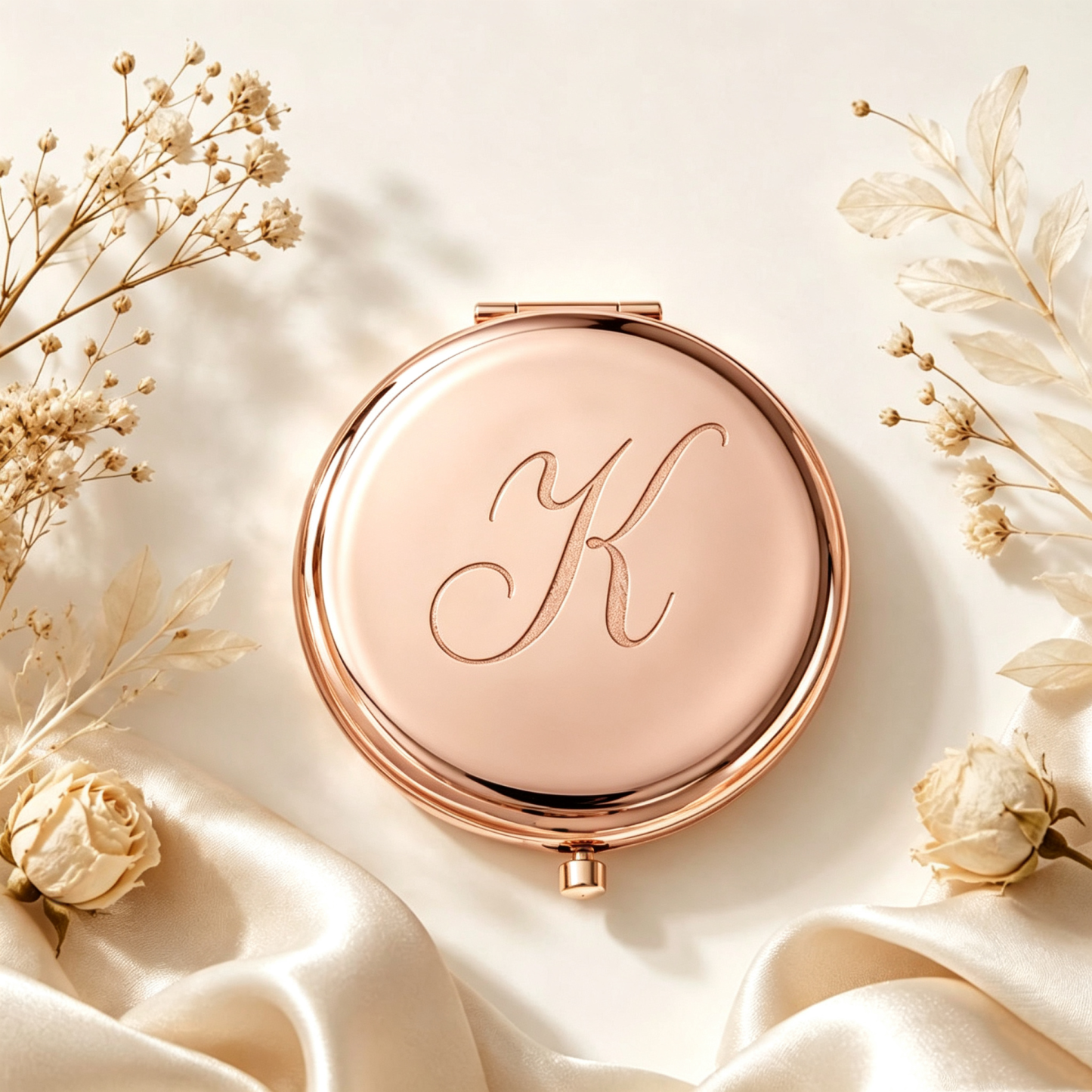 Personalized Compact Mirror with Name,Custom Engraved Gold Pocket Makeup Mirror,Bridesmaid Proposal Gifts,Wedding Party Favors - MyFaceSocksAU