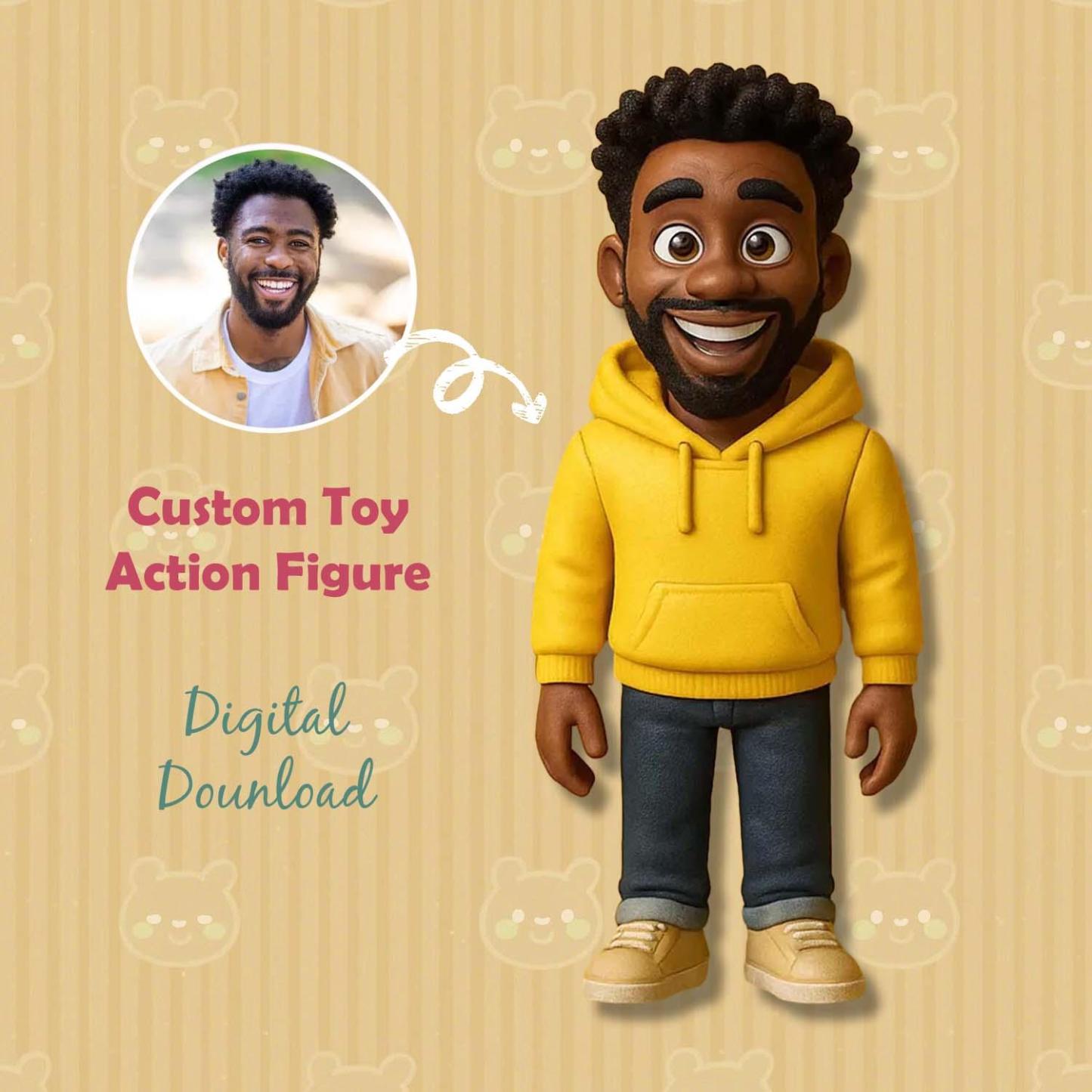 Custom 3D Toy Figure Mini Figures Personalization Photo Blind Box Gift For Boyfriend - MyFaceSocksAU