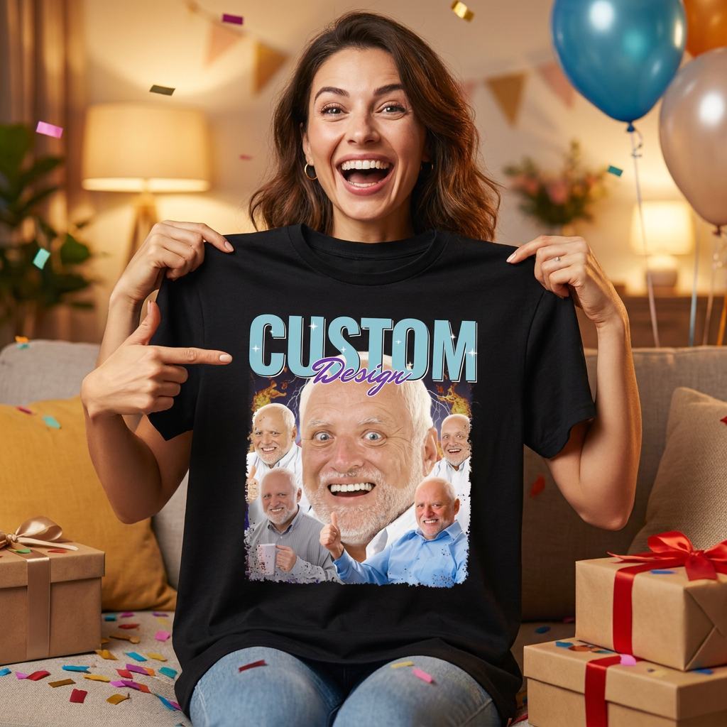 Custom Photo Bootleg Tee T-shirts Gifts for Her Personalized Vintage-Style Tee