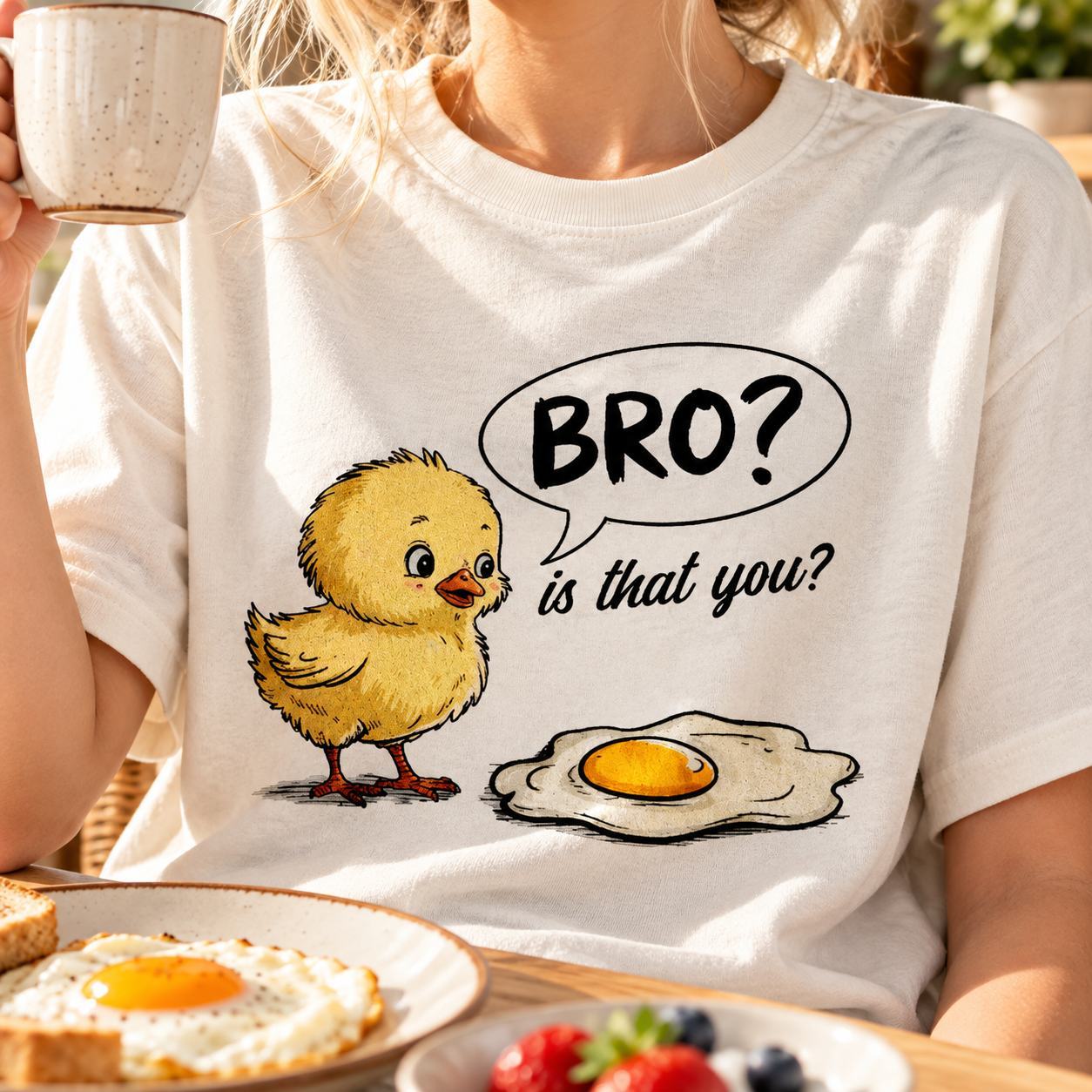 Funny Chick and Egg T-Shirt – Cute Chicken Graphic Tee, Humorous Farm Animal Shirt, Casual Gift for Chicken Lovers, Men and Women - MyFaceSocksAU