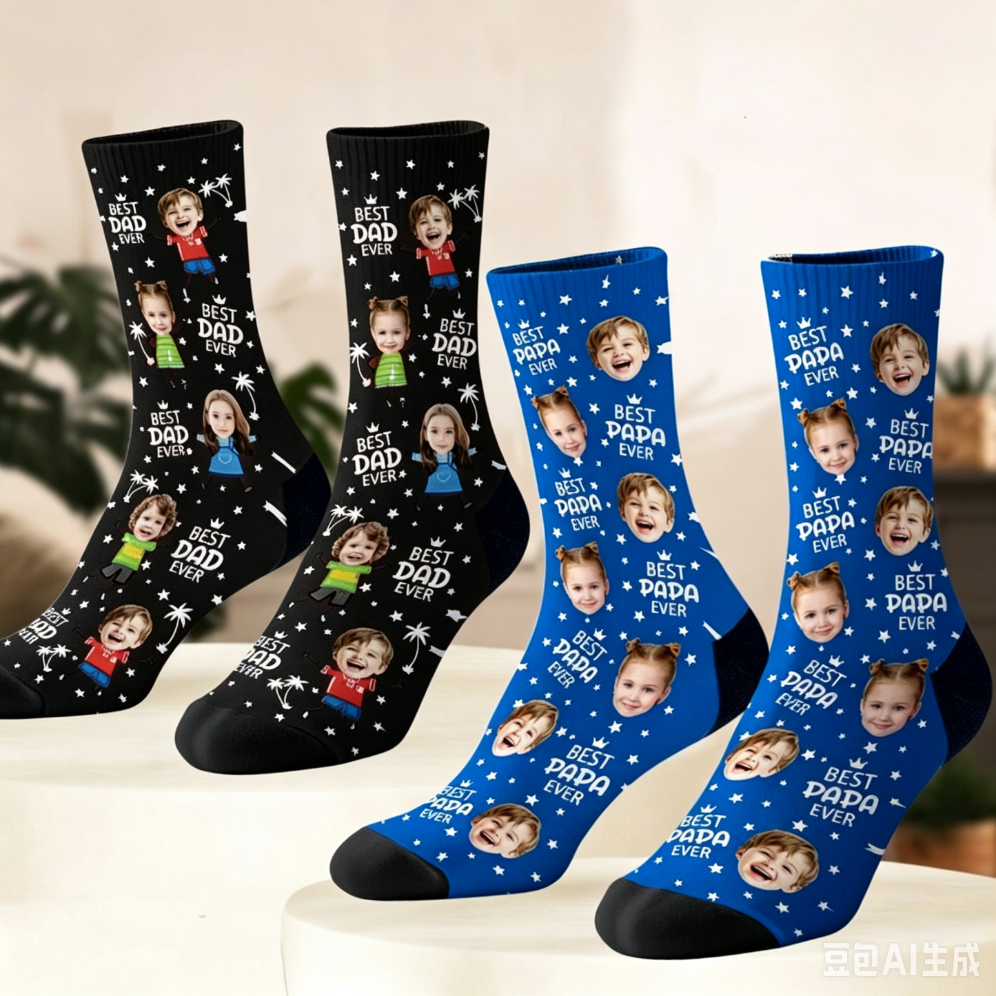 Custom Face Socks Personalized Photo Socks for Dad Fathers Day Gift - MyFaceSocksAU