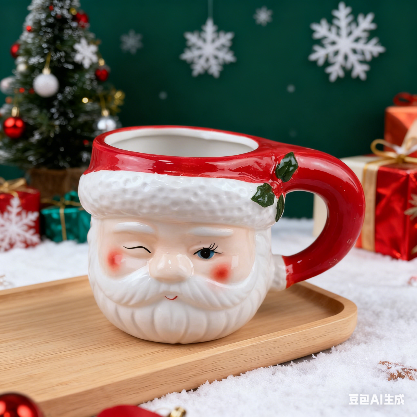 Christmas Santa Ceramic Mug Cute Cartoon Snowman Cup Holiday Coffee Mug Christmas Gift - MyFaceSocksAU