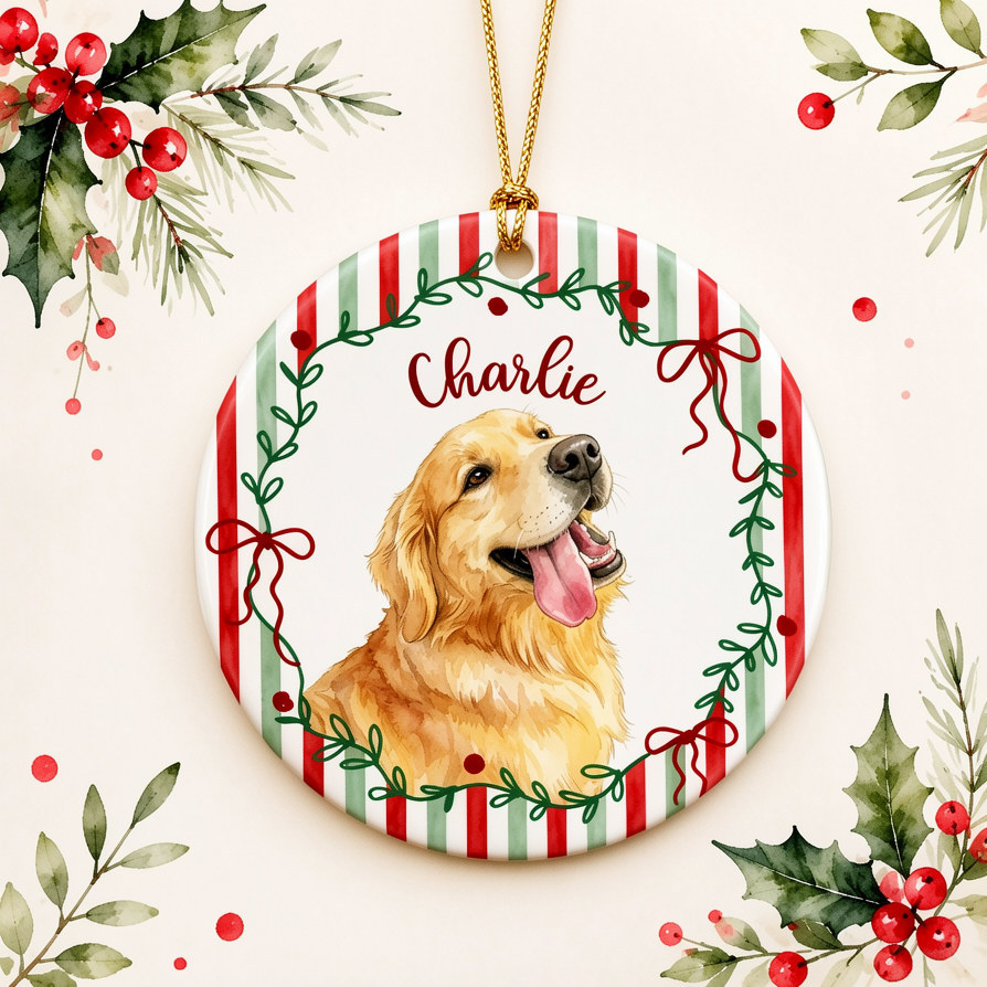 Personalized Pet Photo Christmas Ornament: Portrait From Photo Pet Ornament, Cat Lover Gift, Dog Lover Gift, Pet Lovers Gift, Dog Owner Gift