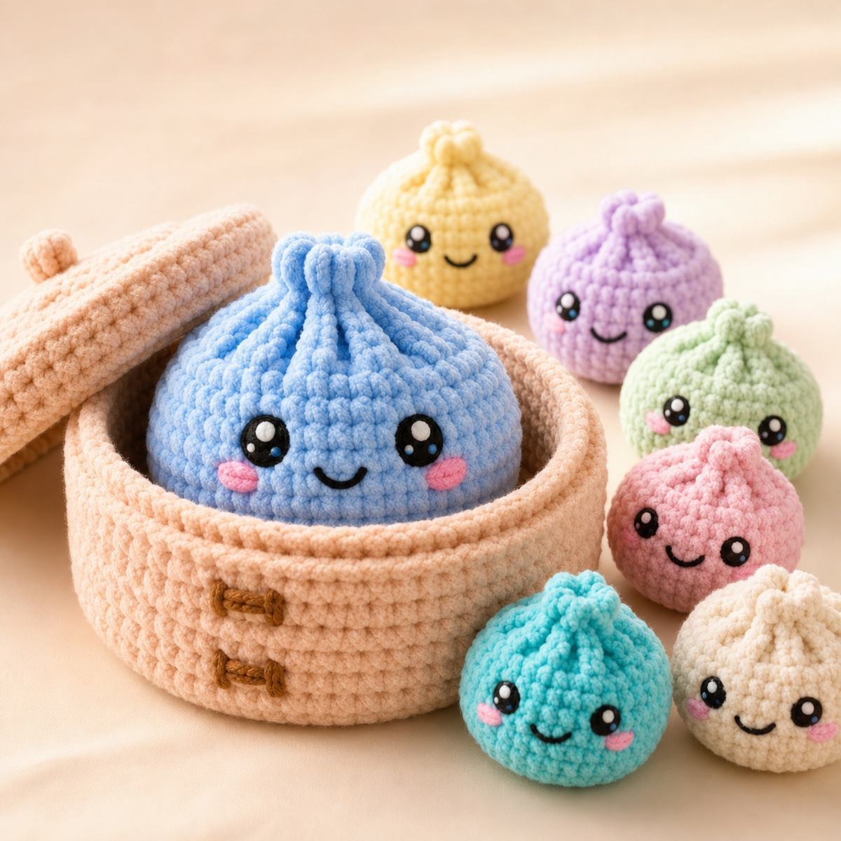 Adorable Bao Bun Crochet Gift Set Pattern – Kawaii Steamer Toy DIY for Christmas, Birthday or Just Because - MyFaceSocksAU