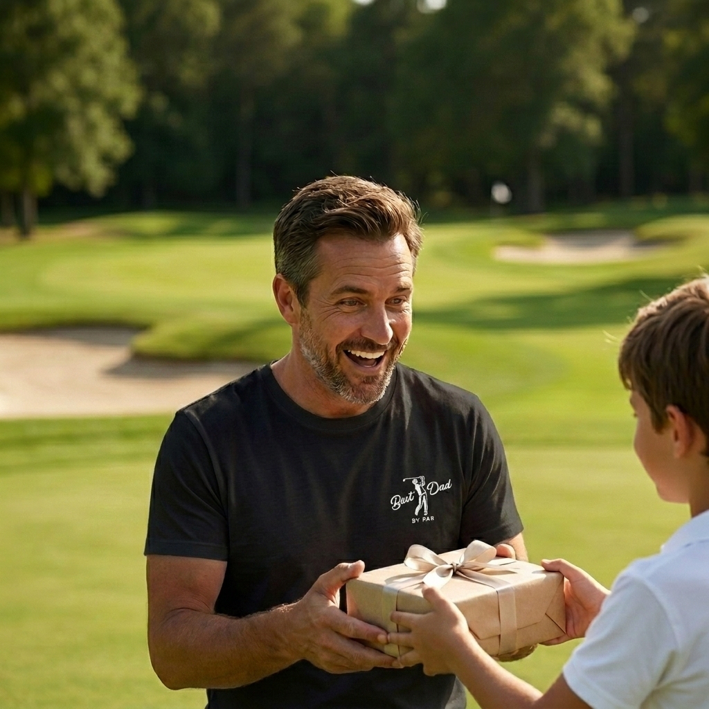 Par "Best Dad" Embroidered T-Shirt, Dad Golf T-Shirt, Comfortable Color, Father'S Day Gift, Embroidered Golf T-Shirt - MyFaceSocksAU