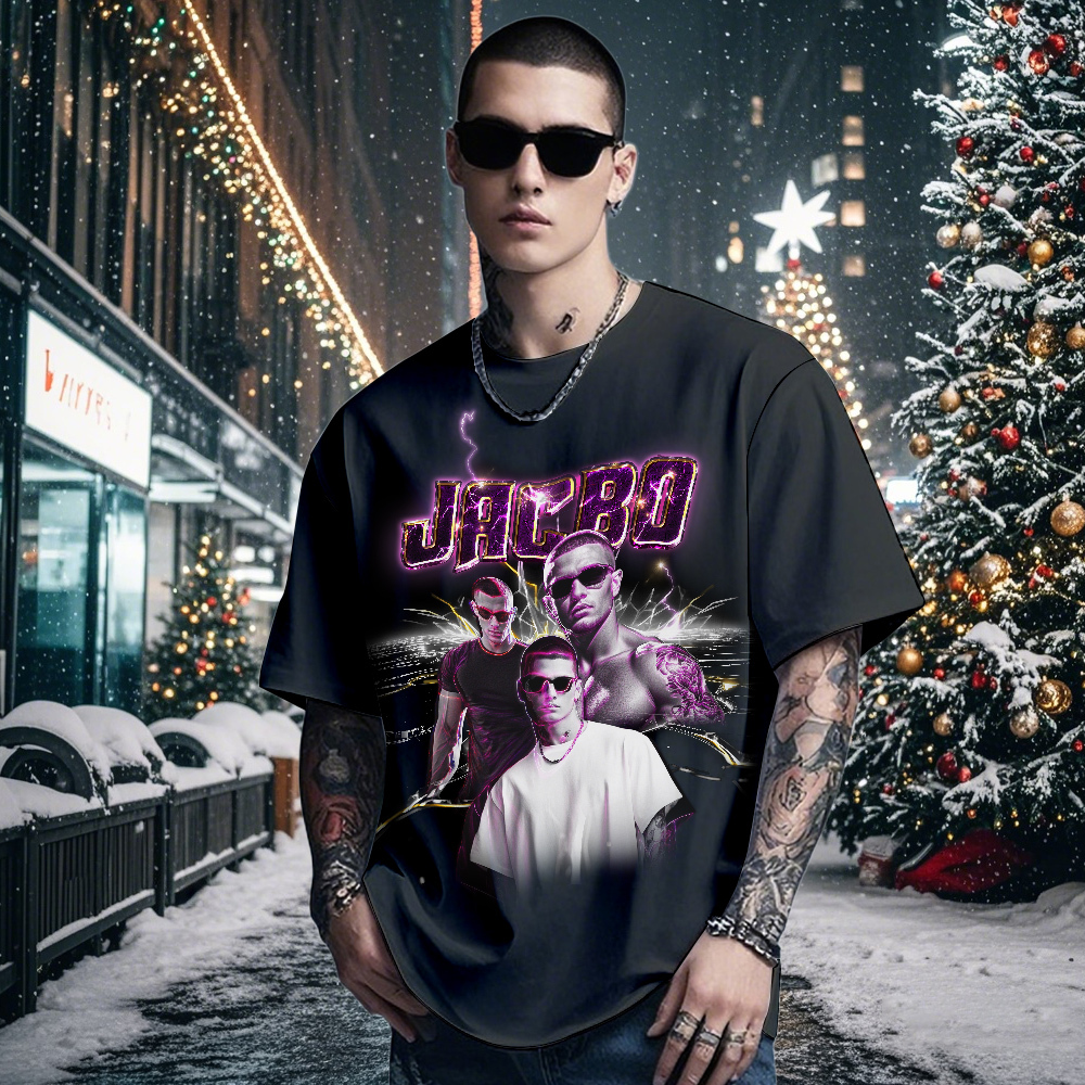 Personalized Retro Fashion Tee Custom Photo Christmas Gift with Vintage Style - MyFaceSocksAU