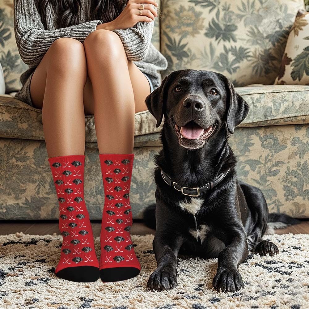 Custom Full Face Socks Golf Club Black Socks Personalized Photo Custom Design Best Gift Idea - MyFaceSocksAU