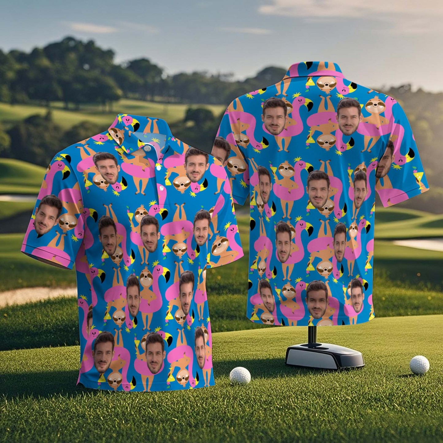 Custom Polo Shirt Personalized Classic Brew Beer Golf Shirts with Faces Or Logos Gift Idea - MyFaceSocksAU