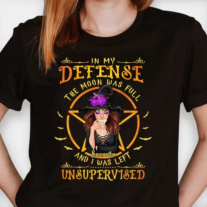 Personalized "In a World Full of Princesses, Be a Witch" Halloween T-Shirt – Unisex Spooky Graphic Tee, Funny Halloween Gift for Women & Men - MyFaceSocksAU