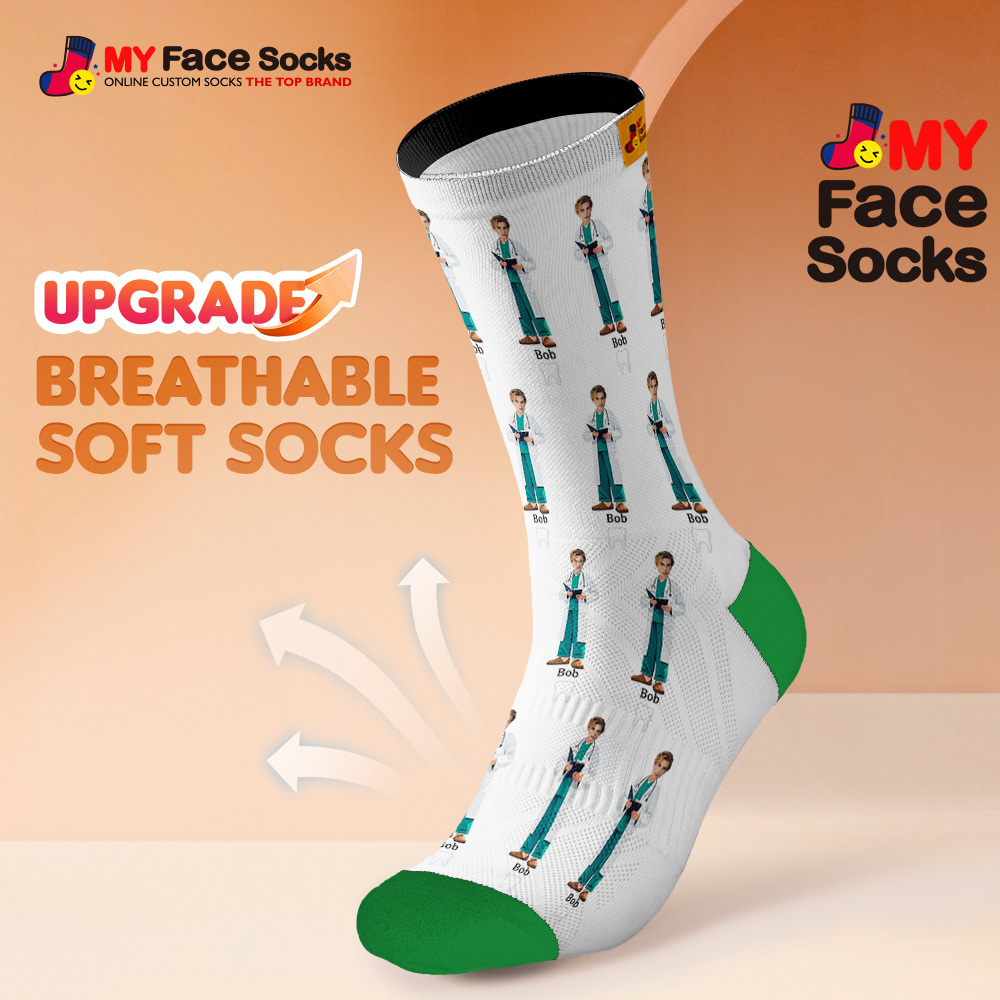 Custom Face Socks #BFF Add Multiple Photos Gift for Besties Personalized Face Socks - MyFaceSocksAU