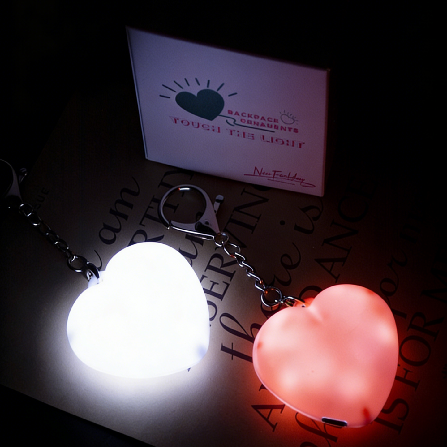 Cute Cat Paw Light Keychain Rechargeable Mini Bag Charm with Double Chain White Cat Paw Design - MyFaceSocksAU