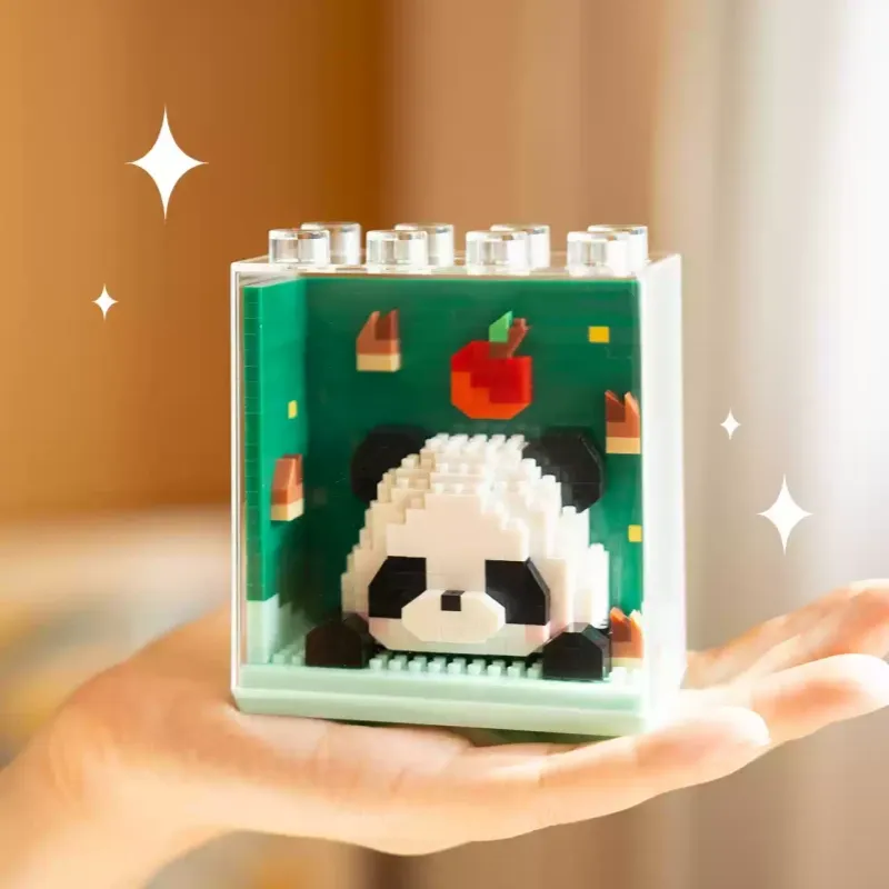 Children's Zoo Small Particle Building Blocks Toy Ornaments Model Gift Animal Building Blocks Blind Box Christmas Gifts for Family and Children - MyFaceSocksAU