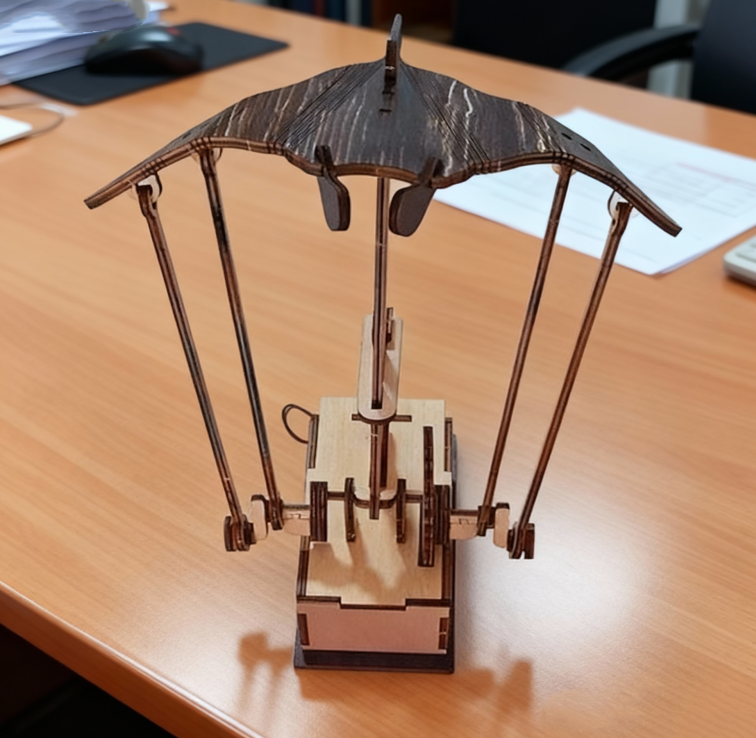 Handcrafted  Wooden  Manta  Ray  Automaton