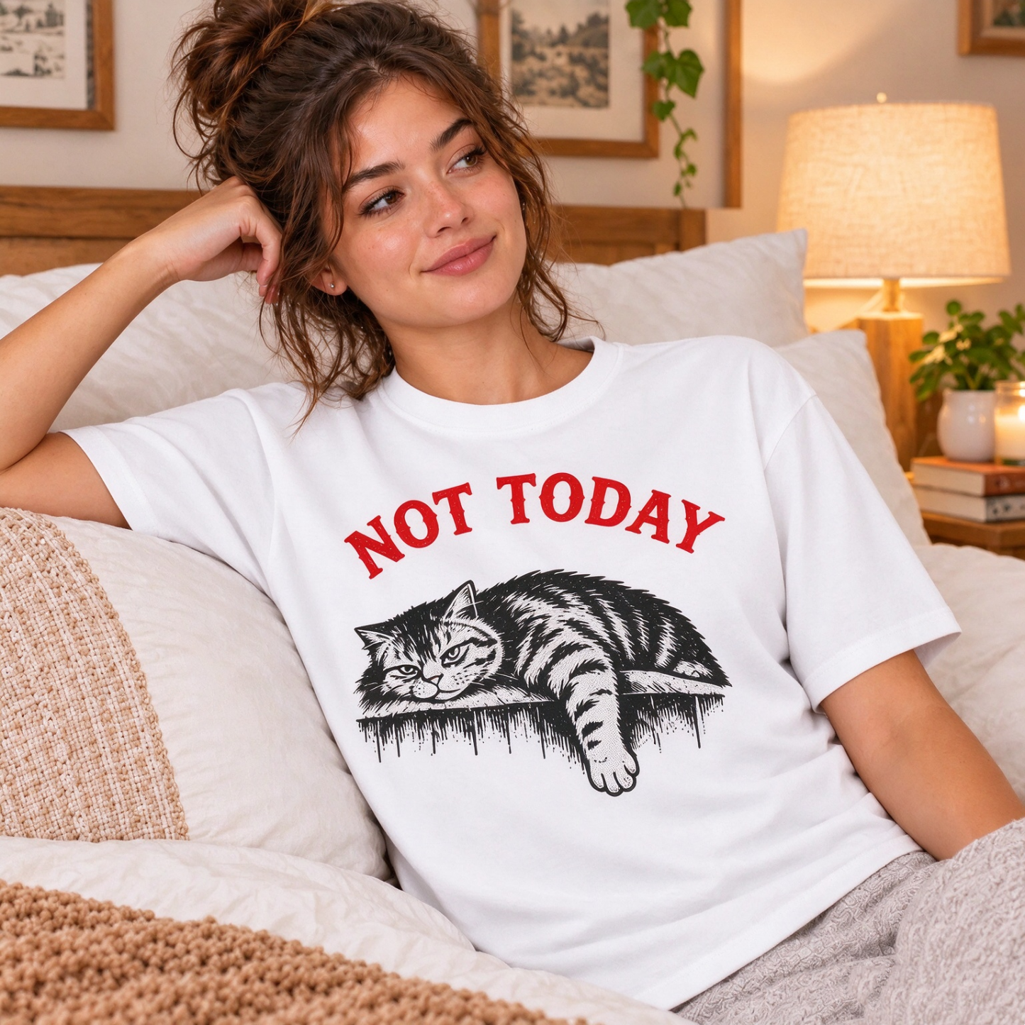 Fight Fascism Tabby Cat T-Shirt | Bold Graphic Statement Tee Gift