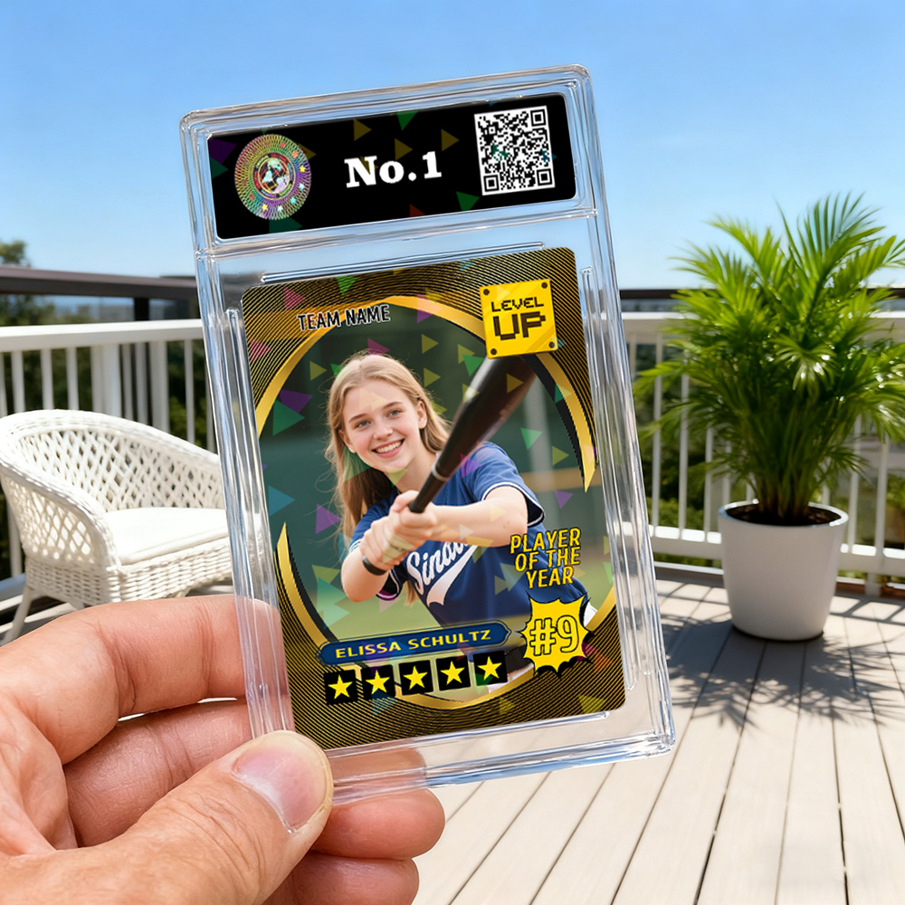 Custom Sports Trading Card Personalized Photo Portrait Card for Athletes and Fans - MyFaceSocksAU