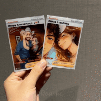 Personalized Lenticular Card Couple Photo Anime Style - MyFaceSocksAU