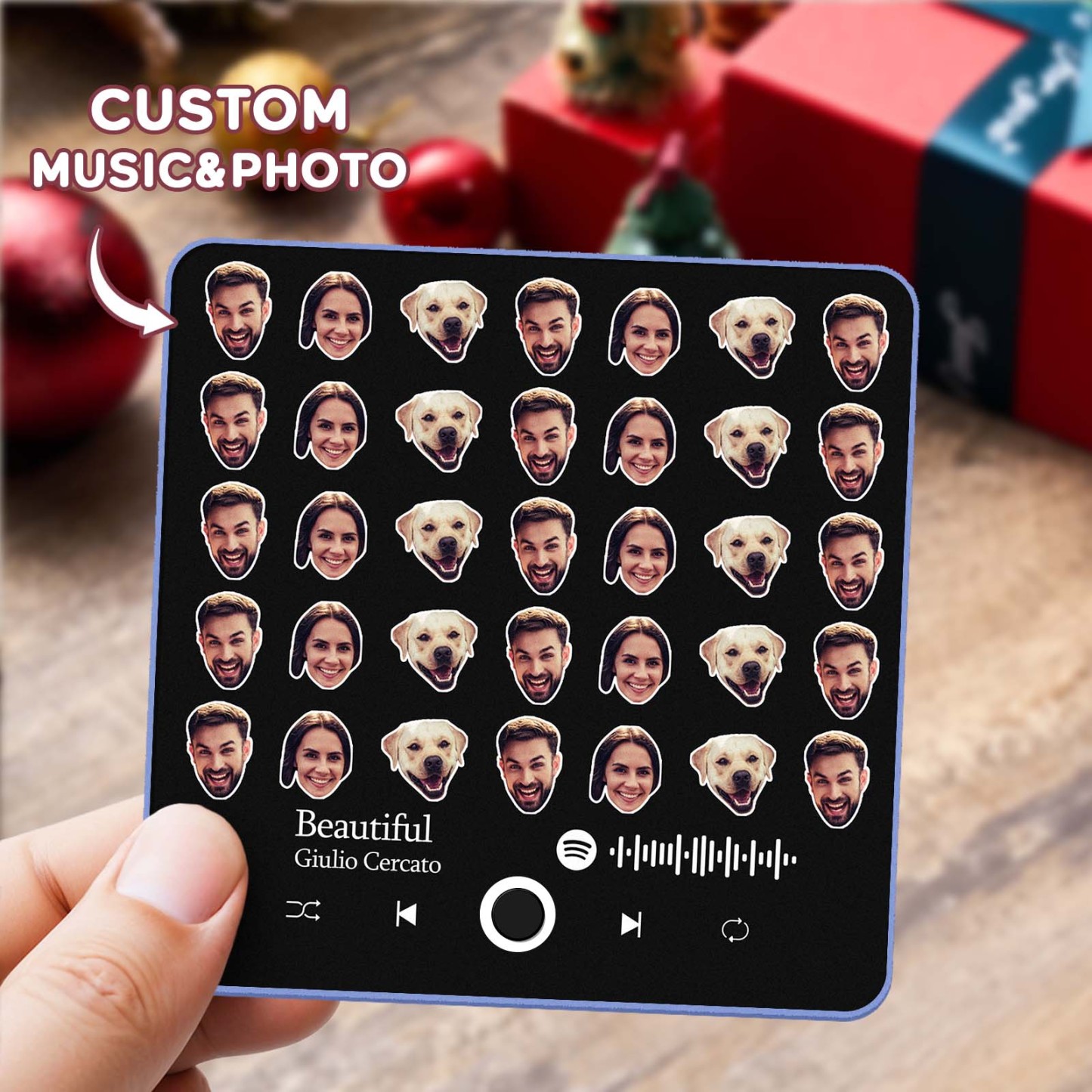 Custom Photo Album Music Fridge Magnet Personalized Phone Music Fridge Magnet Pro Multi-Face Fridge Magnet - MyFaceSocksAU