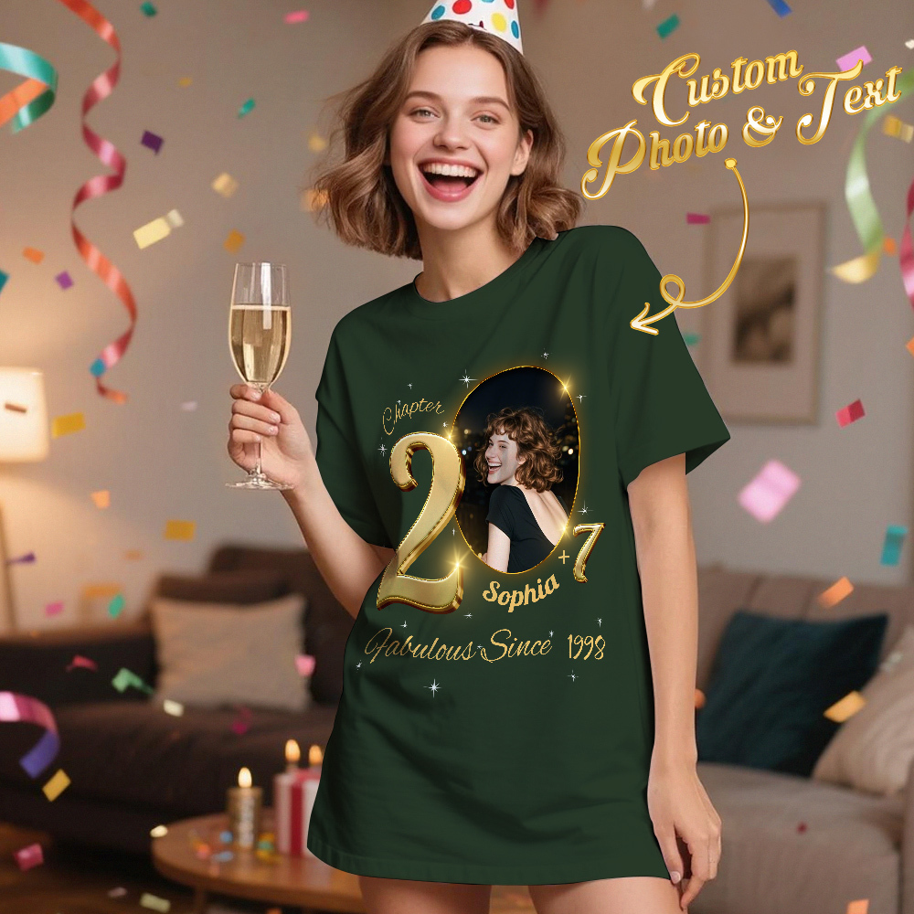 Custom Photo Vintage Tee Personalized Name T-shirt Fabulous Since Year Ideas Birthday T Shirt - MyFaceSocksAU