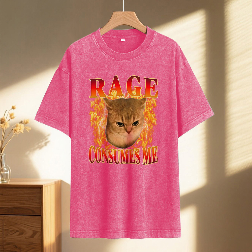 Custom Face Funny Cat Meme T-Shirt Vintage Graphic Tee with Your Photo and Text Retro 90s Style Cat Lover Shirt Unisex Pet - MyFaceSocksAU