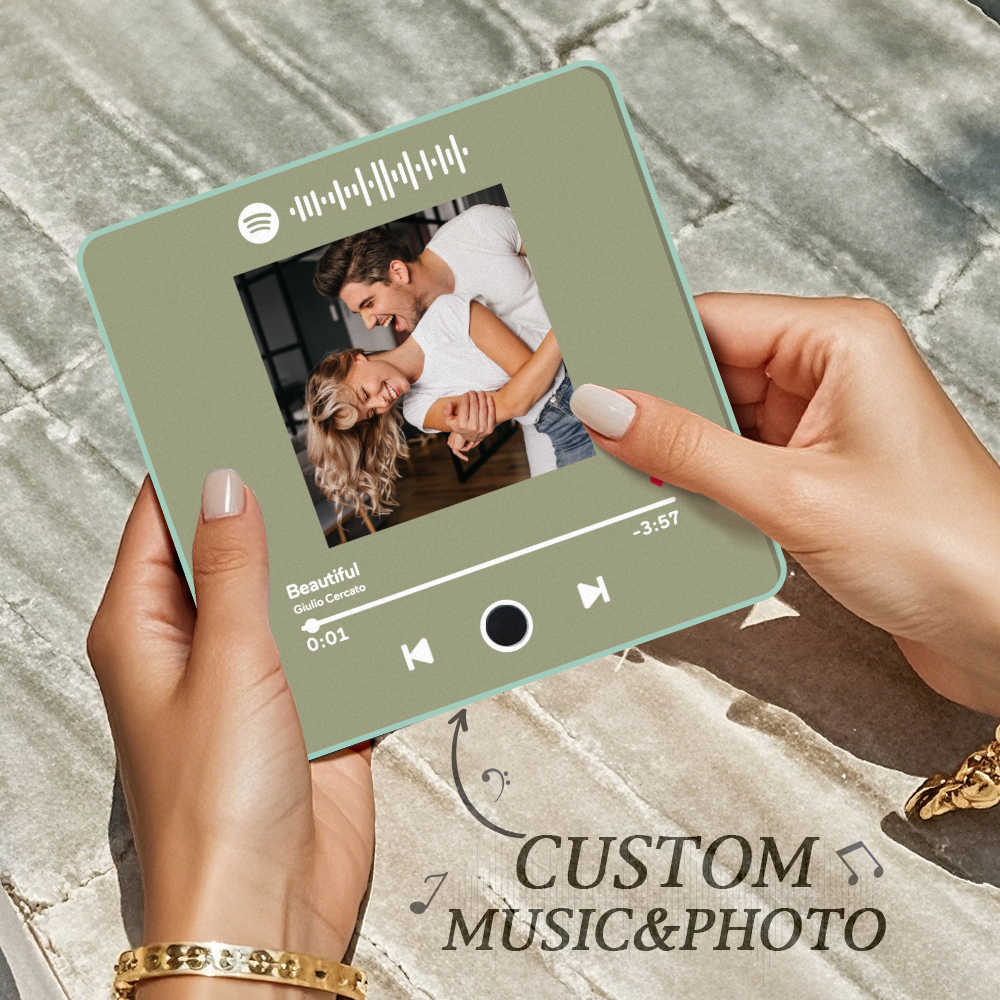 Father's Day Personalized Photo Album Fridge Magnet Music Wall Photo Sticker Music Movement That Can Be Played Without Cell Phone Music Fridge Magnet Pro Can Play Songs - MyFaceSocksAU