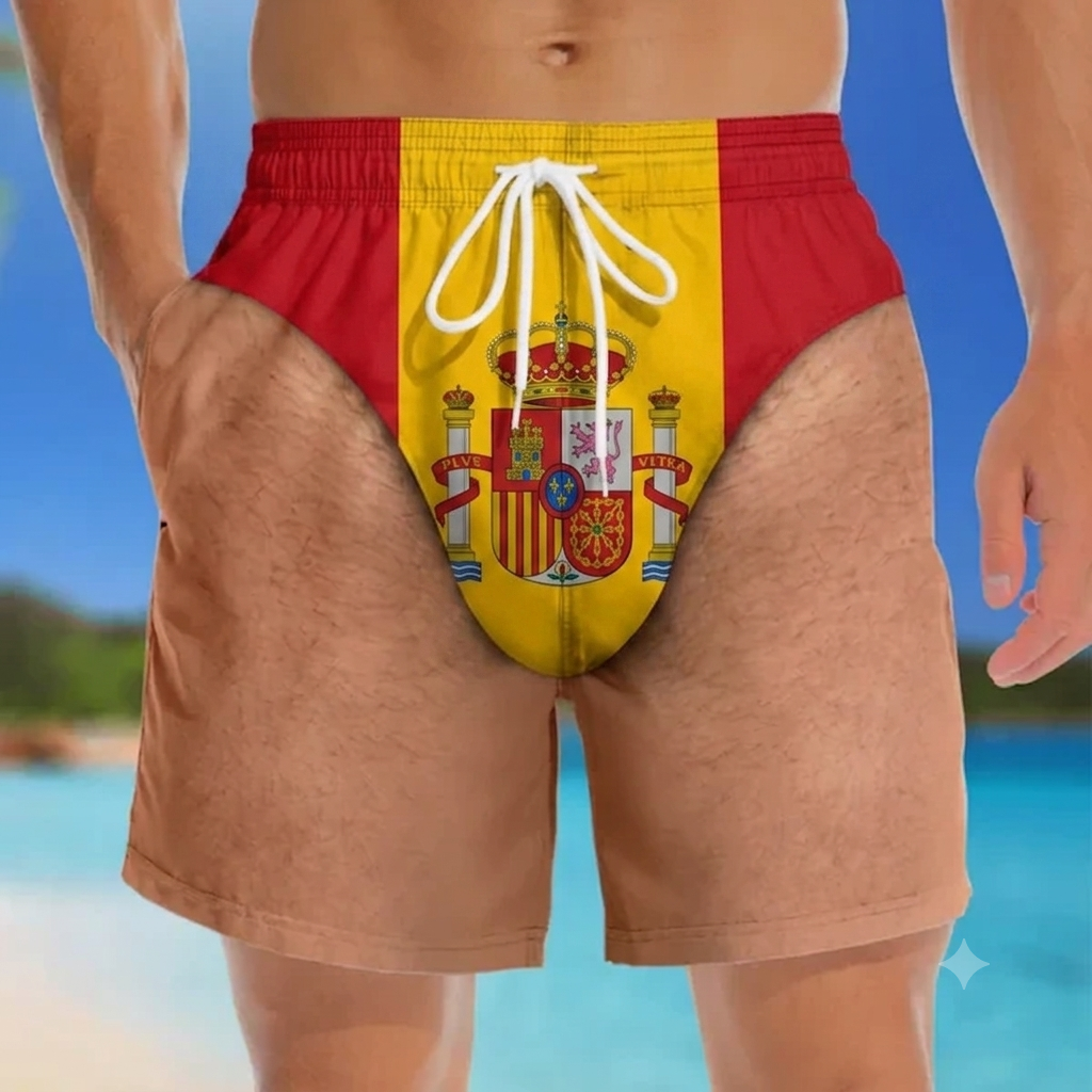 Custom Funny Patriotic Men Swim Trunks - Personalized Summer Vacation And Travel Gifts For Men - Freedom And Chill - MyFaceSocksAU