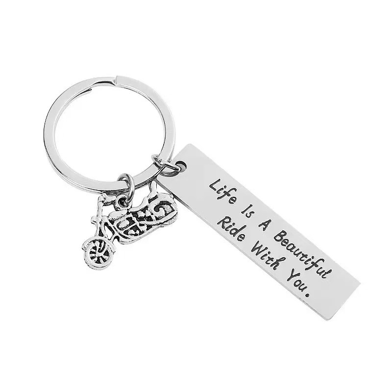 Drive Safe Keychain for Him – Stainless Steel "Drive Safe Handsome, I Love You" Keyring Gift for Boyfriend Husband Dad - MyFaceSocksAU