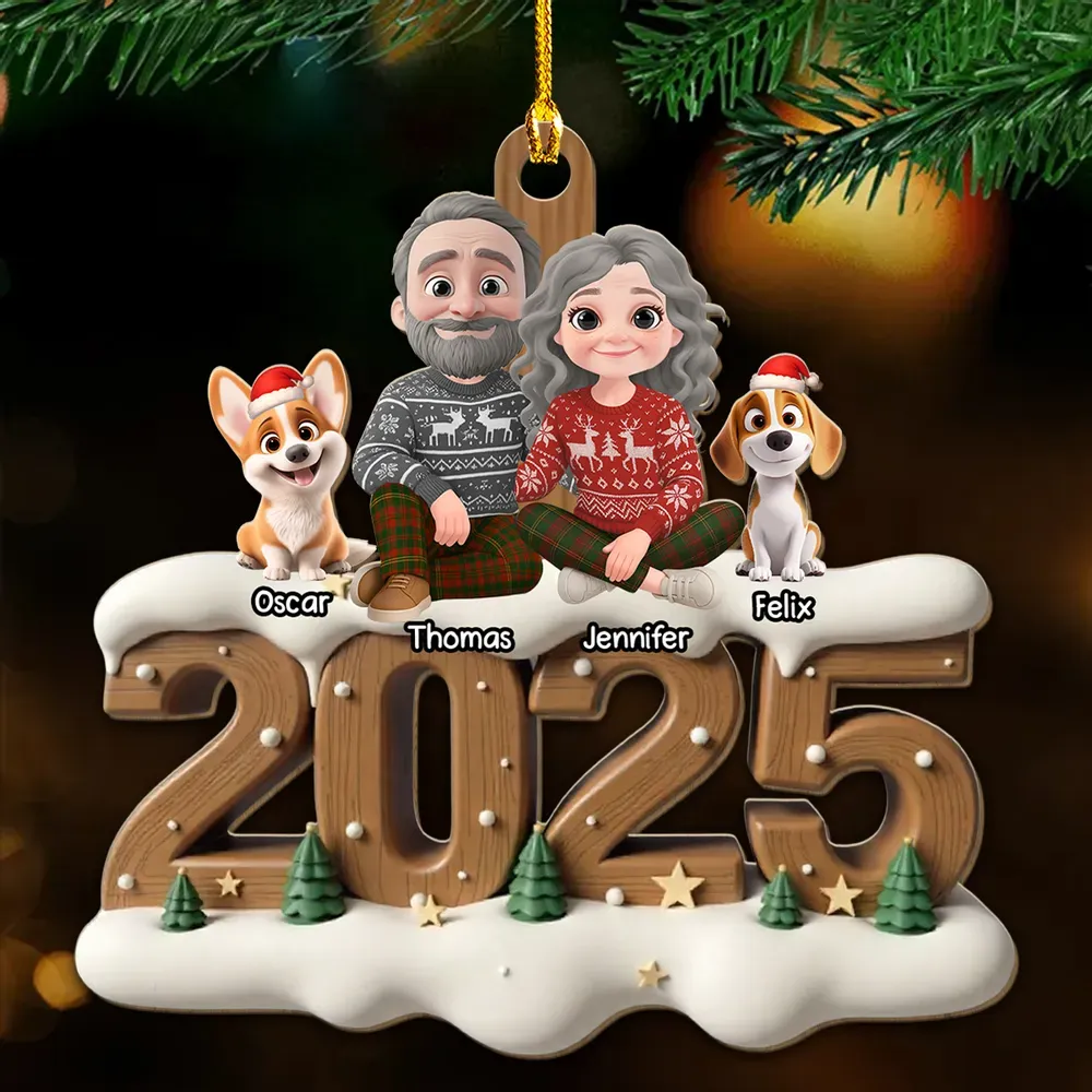 From This Year Onwards - Personalized Custom 3D Effect Wood Ornament - MyFaceSocksAU