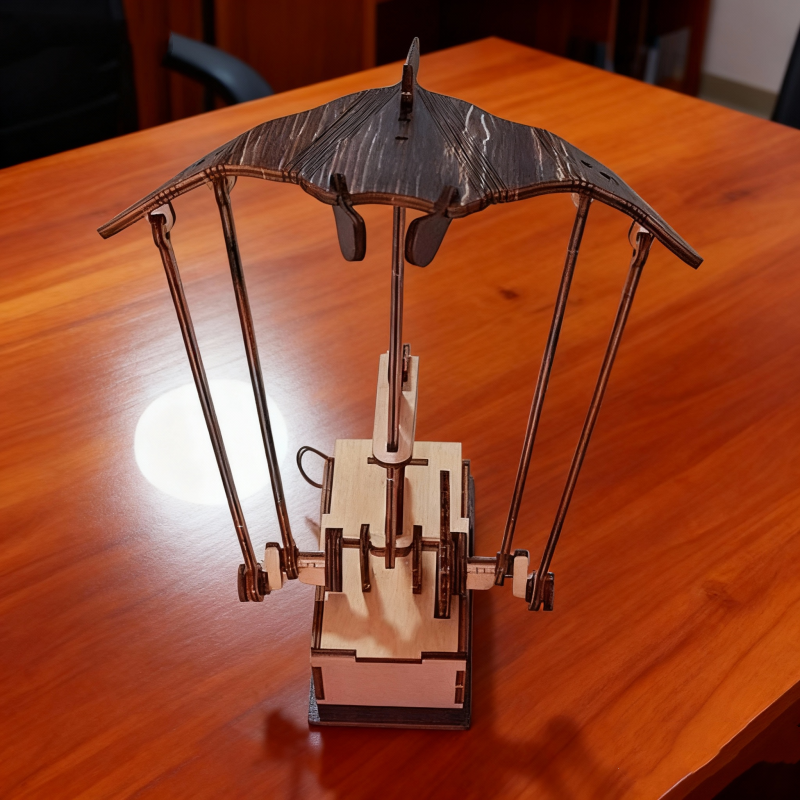 Handcrafted  Wooden  Manta  Ray  Automaton
