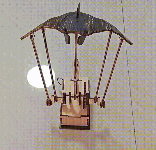 Handcrafted  Wooden  Manta  Ray  Automaton