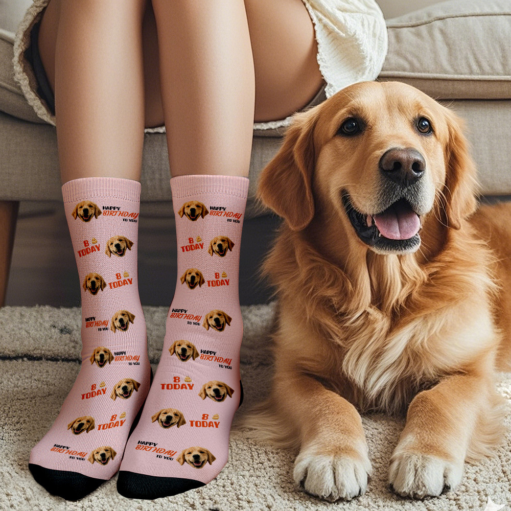 Custom Face Socks Age and Face Socks Birthday Gift Idea Happy Birthday To You - MyFaceSocksAU