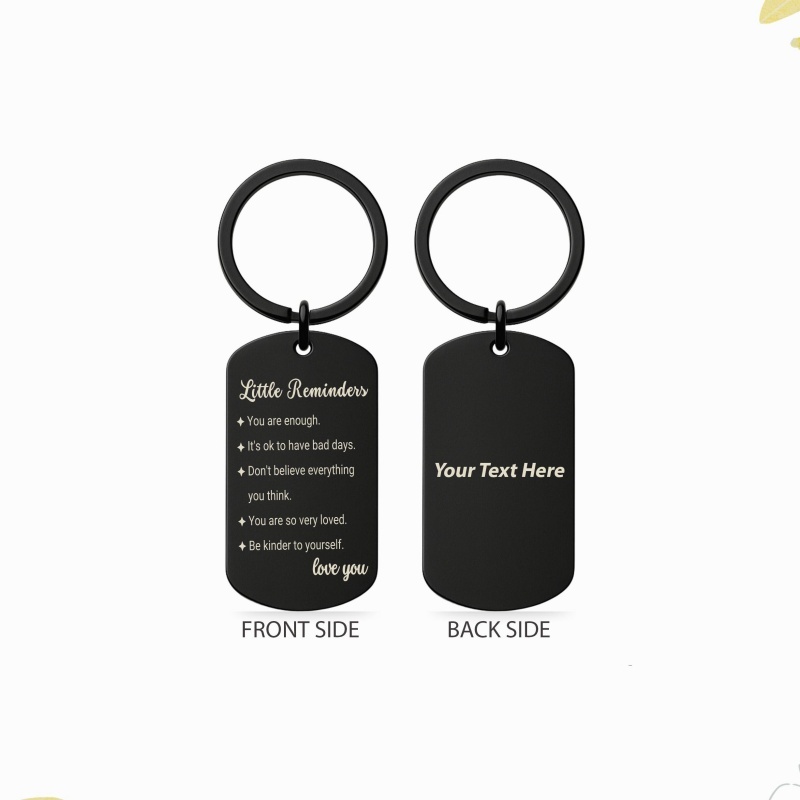 Daily Reminders Custom Engraved Keyring,To My Son or Daughter, Motivational Quote Keychain, Inspirational Keepsak Gift - MyFaceSocksAU