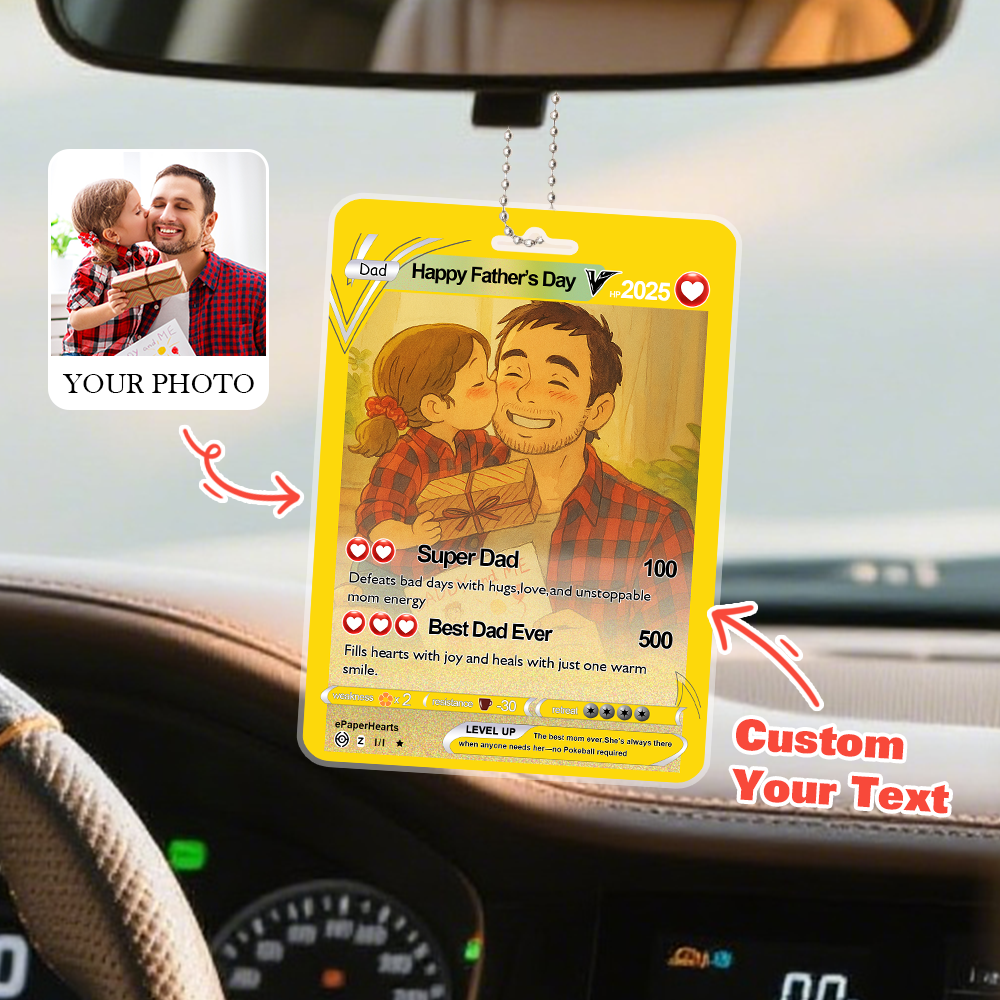 Custom Family Poke Car Ornament  Personalized Cartoon Photo Hanging Decoration with Your Family Members - MyFaceSocksAU