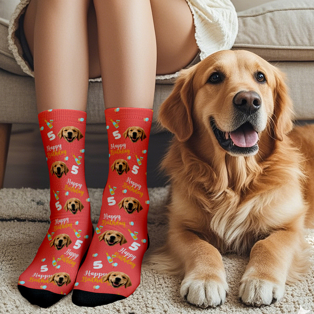 Custom Face Socks Age and Face Socks Birthday Gift Idea Happy Birthday To You - MyFaceSocksAU