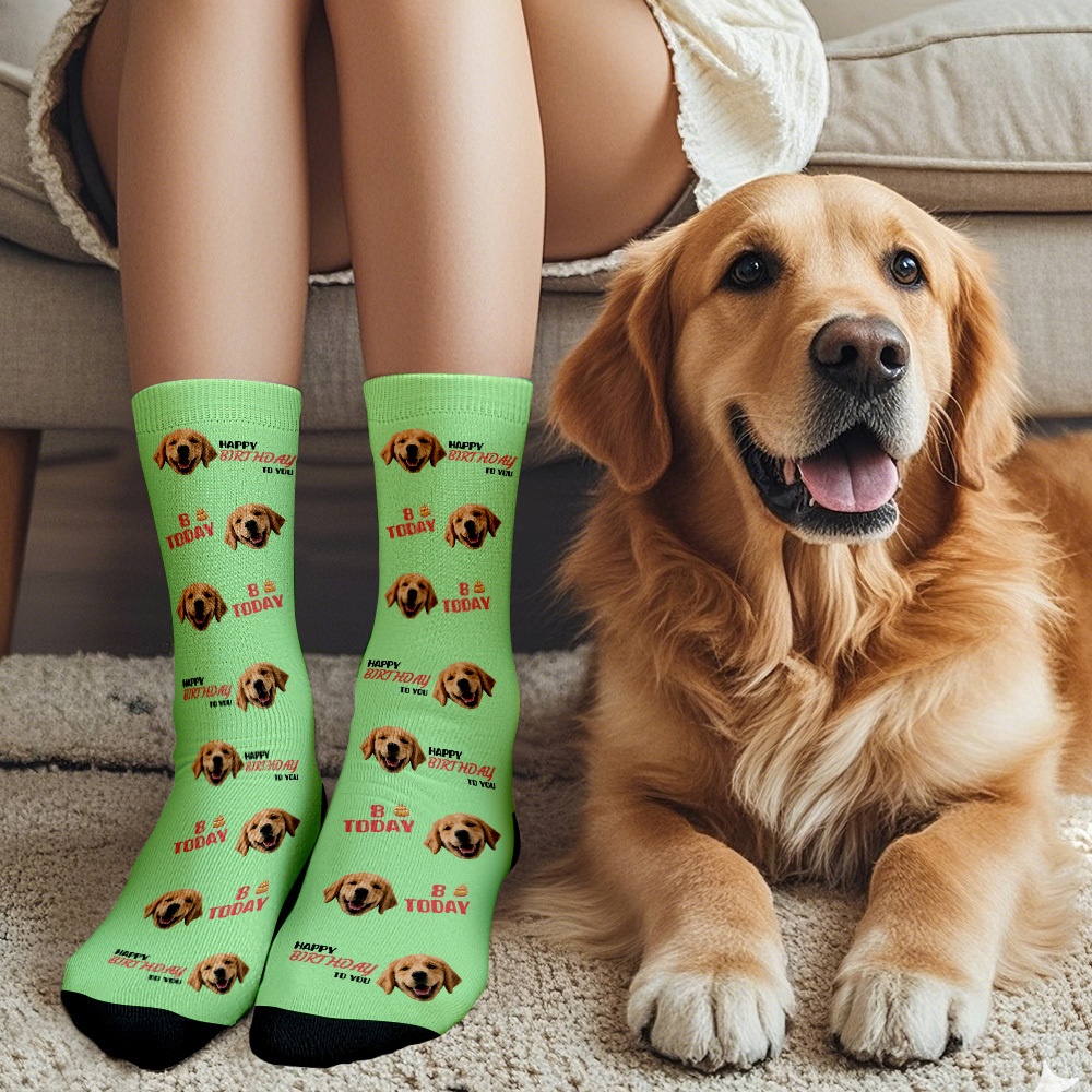 Custom Face Socks Age and Face Socks Birthday Gift Idea Happy Birthday To You - MyFaceSocksAU