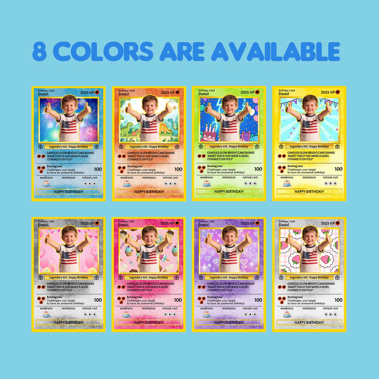 Custom Photo Birthday Cards Personalized Card For Kid Birthday Gift Boyfriend Gift Birthday Keepsake Happy Birthday Poke Card