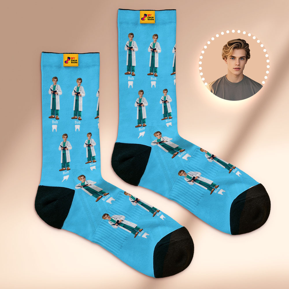 Custom Face Socks #BFF Add Multiple Photos Gift for Besties Personalized Face Socks - MyFaceSocksAU