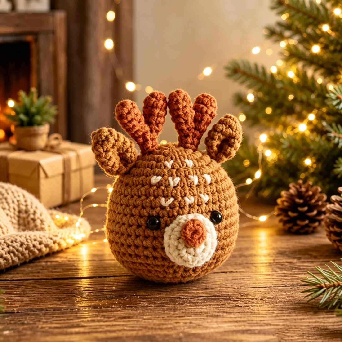 Crochet Christmas Plant Pot Cover – Handmade Holiday Decor for Home & Office - MyFaceSocksAU