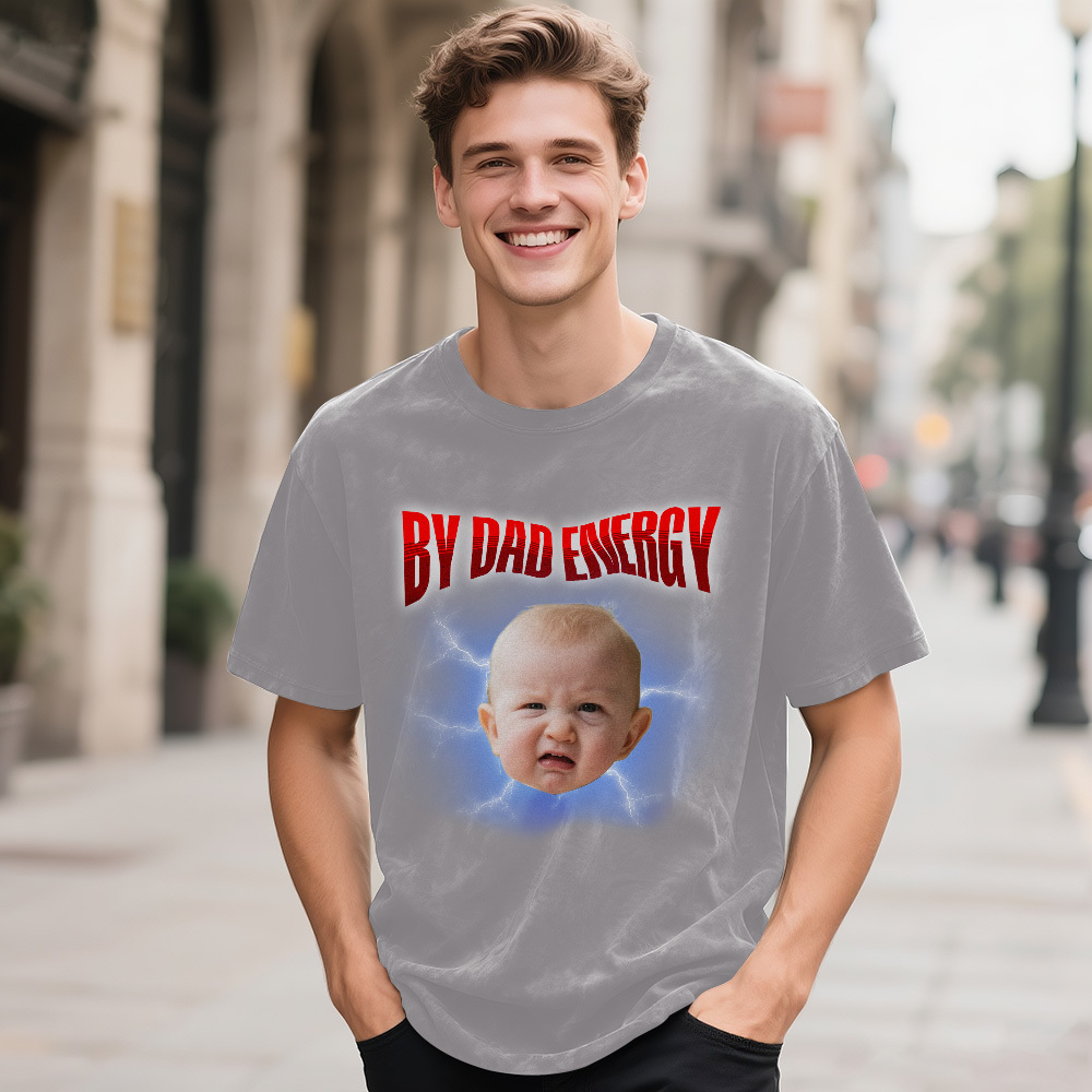 Custom Photo Vintage T-Shirt Vintage Graphic Tee Retro Washed Fathers Day Funny Pet Humor Gift Unisex 90s Photo Top - MyFaceSocksAU
