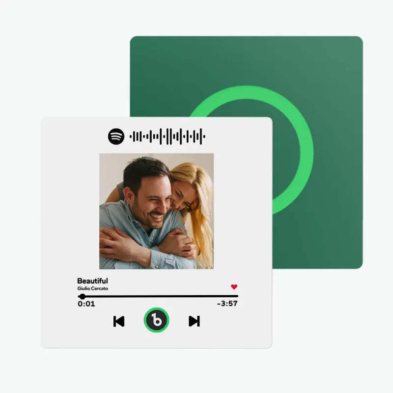 Custom Music Fridge Magnet Colorful Frame Album Fridge Magnet Music Wall Photo Sticker Music Movement That Can Be Played Valentine Gift for Couple - MyFaceSocksAU