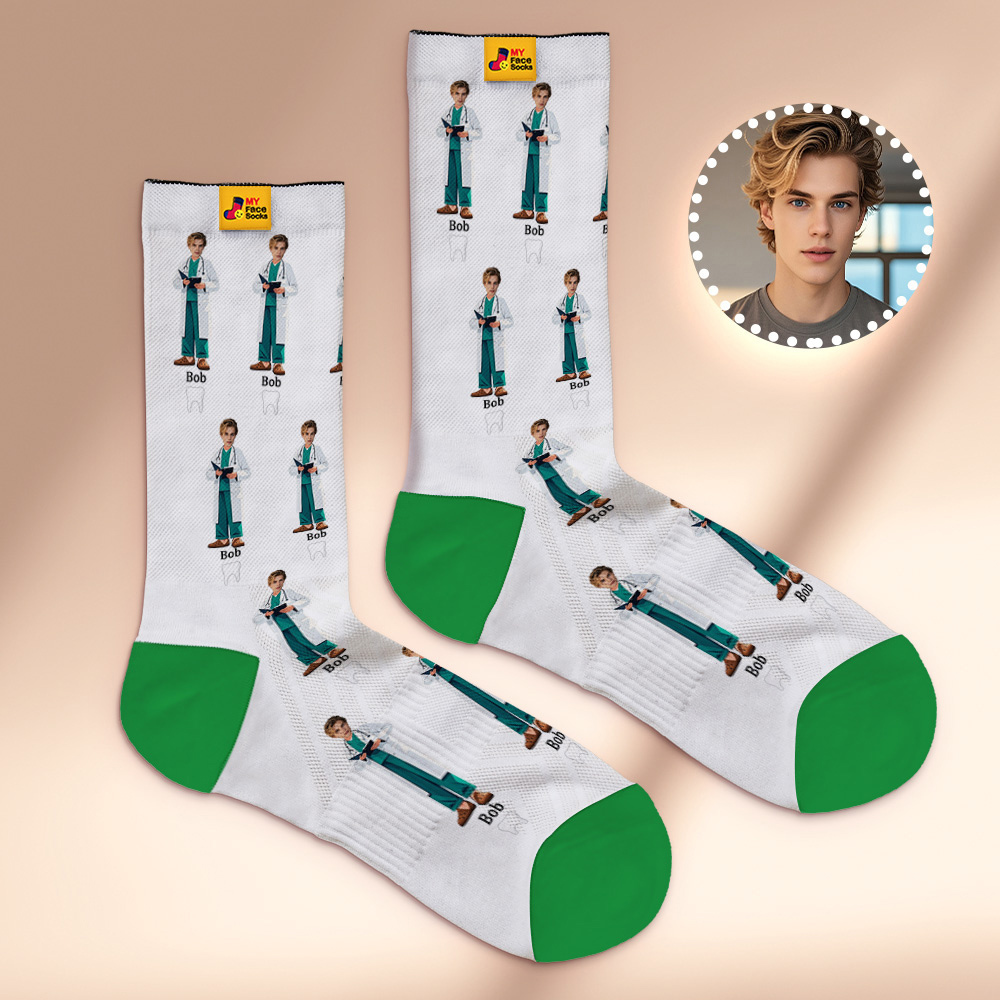 Custom Face Socks #BFF Add Multiple Photos Gift for Besties Personalized Face Socks - MyFaceSocksAU