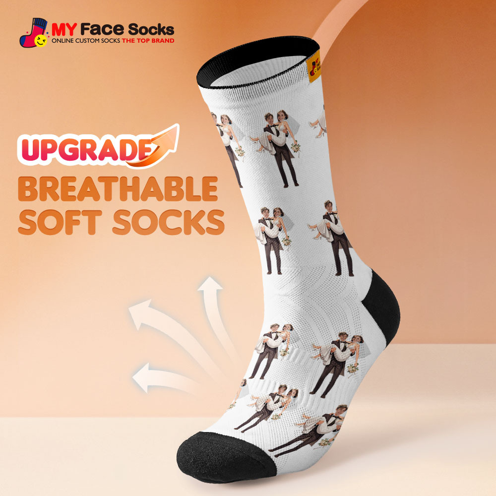 Custom Face Socks #BFF Add Multiple Photos Gift for Besties Personalized Face Socks - MyFaceSocksAU